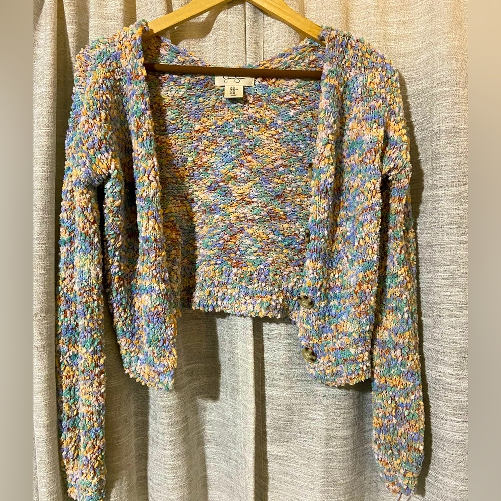 Jessica Simpson Rainbow Knit Cardigan